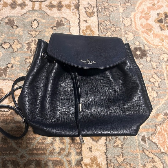Kate Spade Black Leather Backpack - Picture 2 of 8